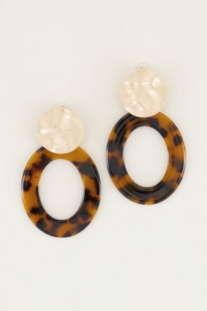 EARRING BLACK/BROWN