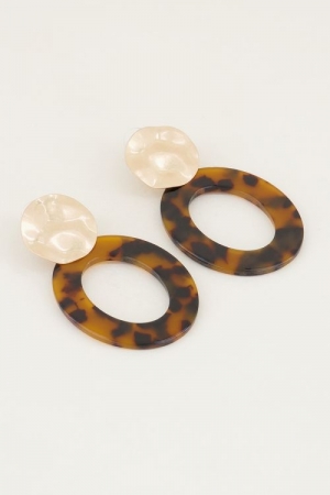 EARRING BLACK/BROWN