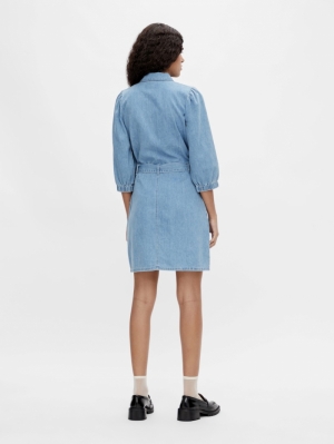 OBJNORMA DENIM DRESS LIGHT BLUE DENI