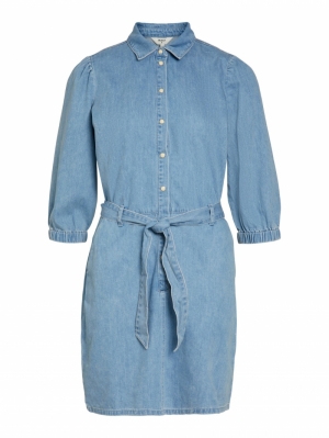 OBJNORMA DENIM DRESS LIGHT BLUE DENI