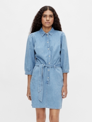 OBJNORMA DENIM DRESS LIGHT BLUE DENI