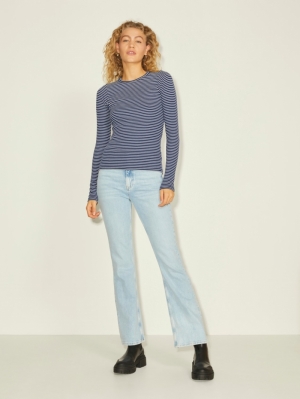 JXFREYA LS RIB STRIPE TEE NOOS NAVY BLAZER STR