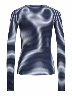 JXFREYA LS RIB STRIPE TEE NOOS NAVY BLAZER STR