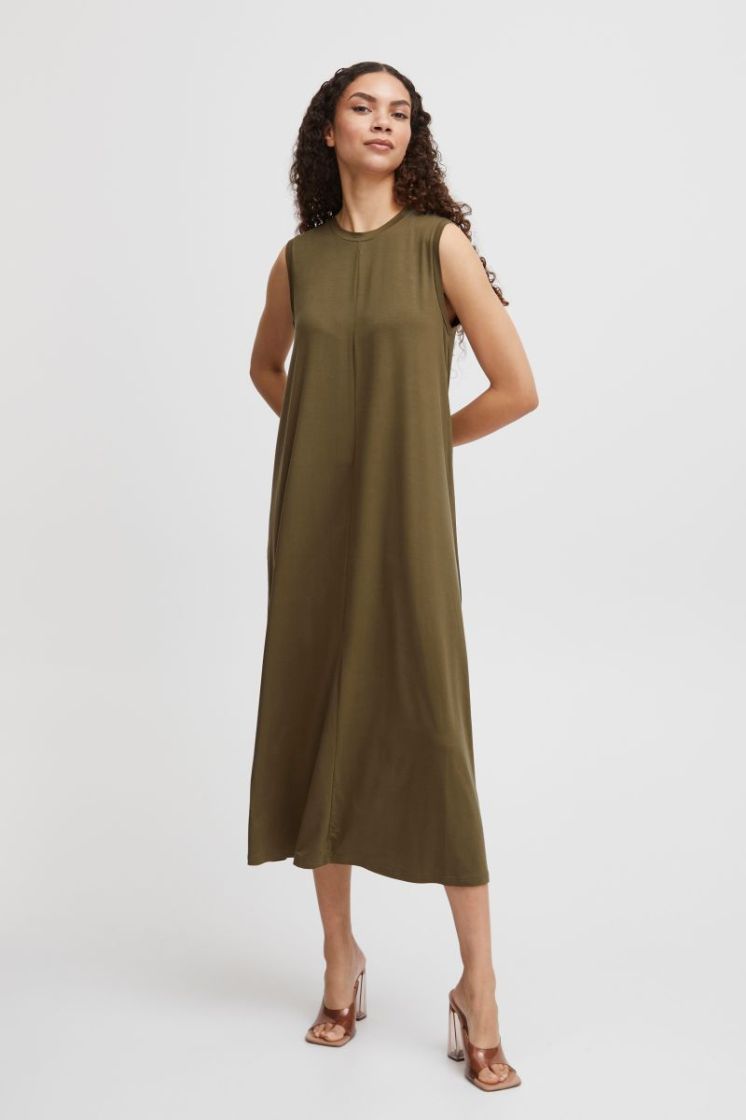 BYREXIMA SS DRESS BURNT OLIVE