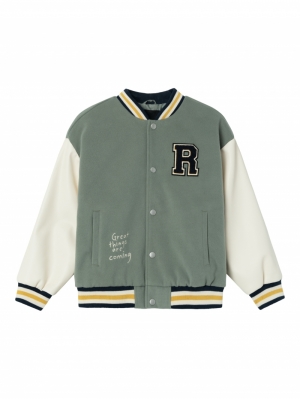 NKMOMBY BOMBER JACKET AGAVE GREEN