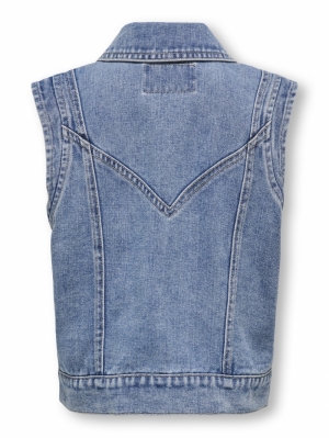 KOGKENNEDY SL DNM WAISTCOAT MEDIUM BLUE DEN