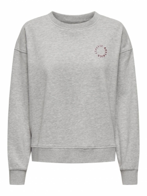 JDYSALLY O NECK SWEAT LIGHT GREY MEL