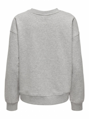 JDYSALLY O NECK SWEAT LIGHT GREY MEL