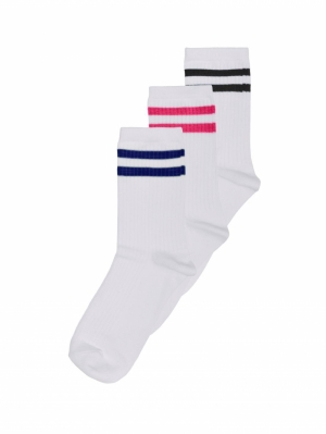 KOGANNIE 3-PACK SOCKS BRIHGT WHITE 3-