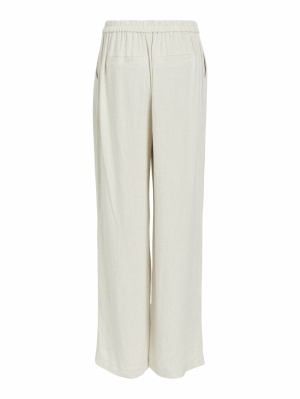 OBJSANNE ALINE WIDE PANT NOOS SANDSHELL