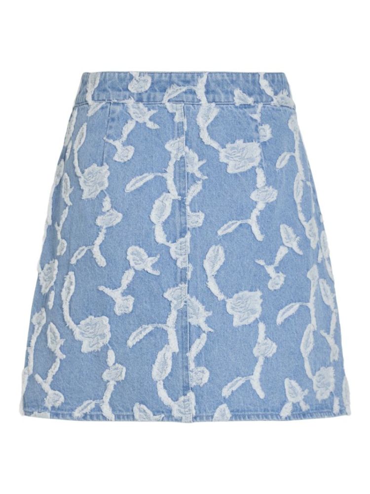 VIIANAIS HW JACQUARD SHORT DEN LIGHT BKUE DENI