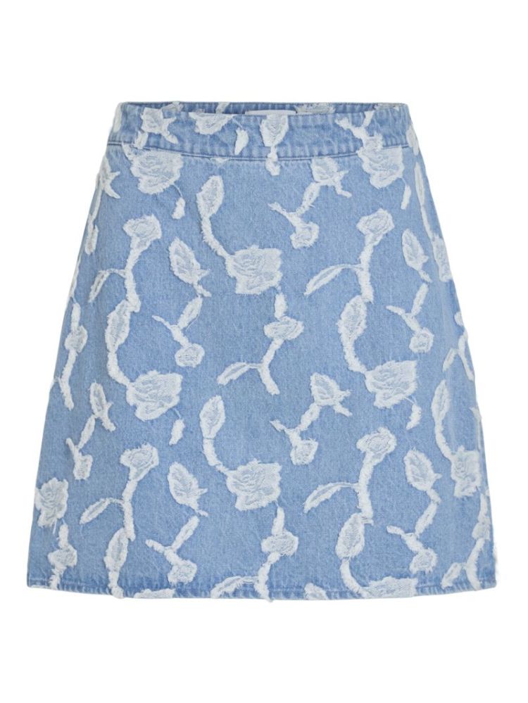VIIANAIS HW JACQUARD SHORT DEN LIGHT BKUE DENI