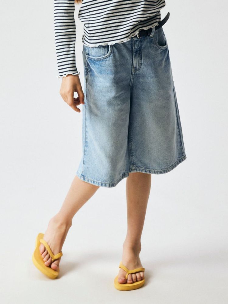 NKFBELLA DNM JORTS 2227-MJ F Light Blue Deni