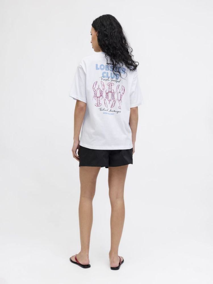 JXMILLOW LOOSE SS TEE BR WHITE:LOBSTE