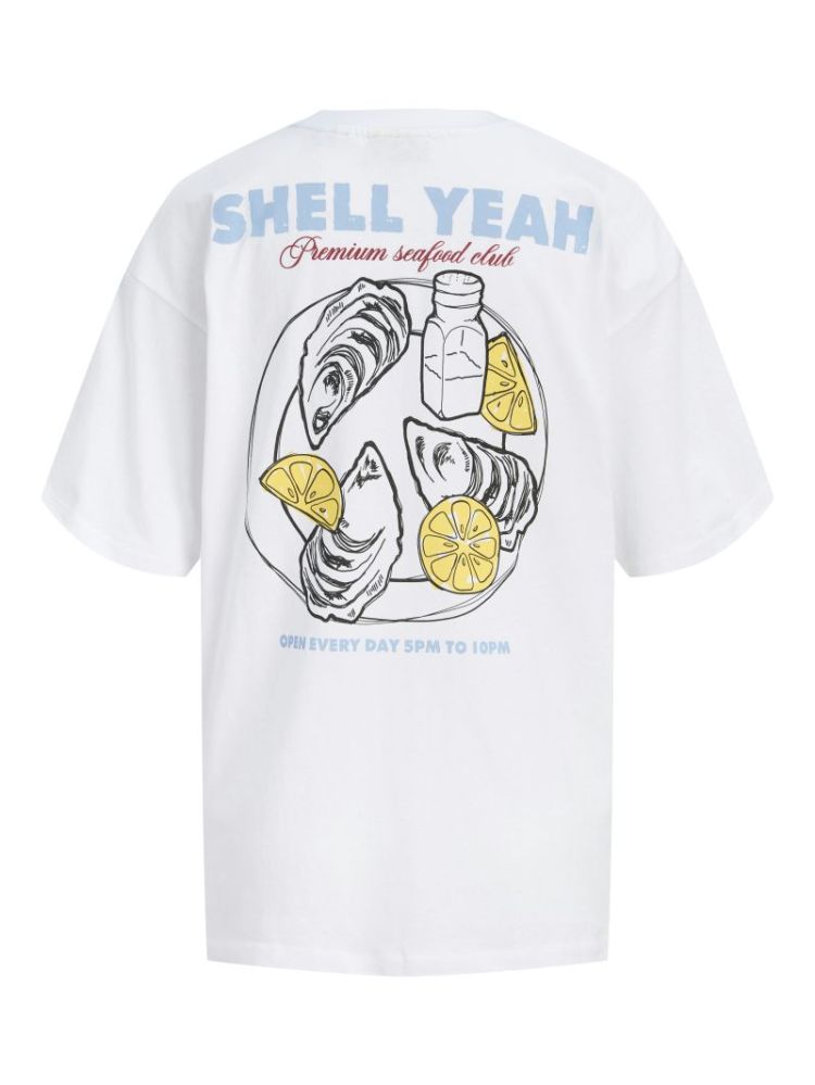 JXMILLOW LOOSE SS TEE BR WHITE:SHELL