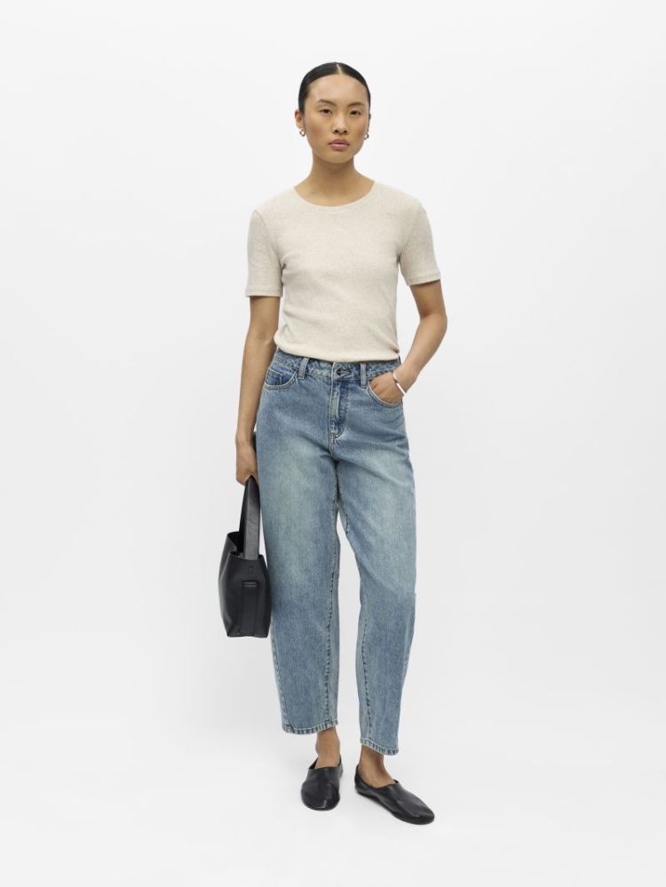 OBJMIU ZOE MW BARREL ANKLE NOO LIGHT BLUE DENI