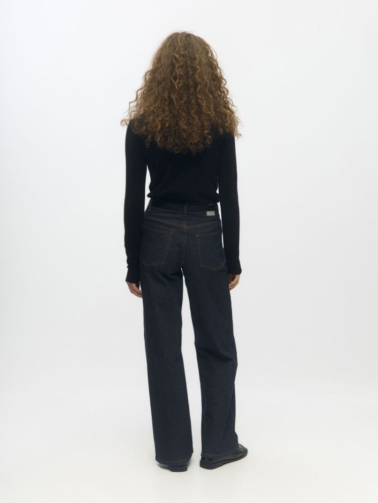 OBJRIO MAE MW WIDE JEANS NOOS DARK BLUE DENIM