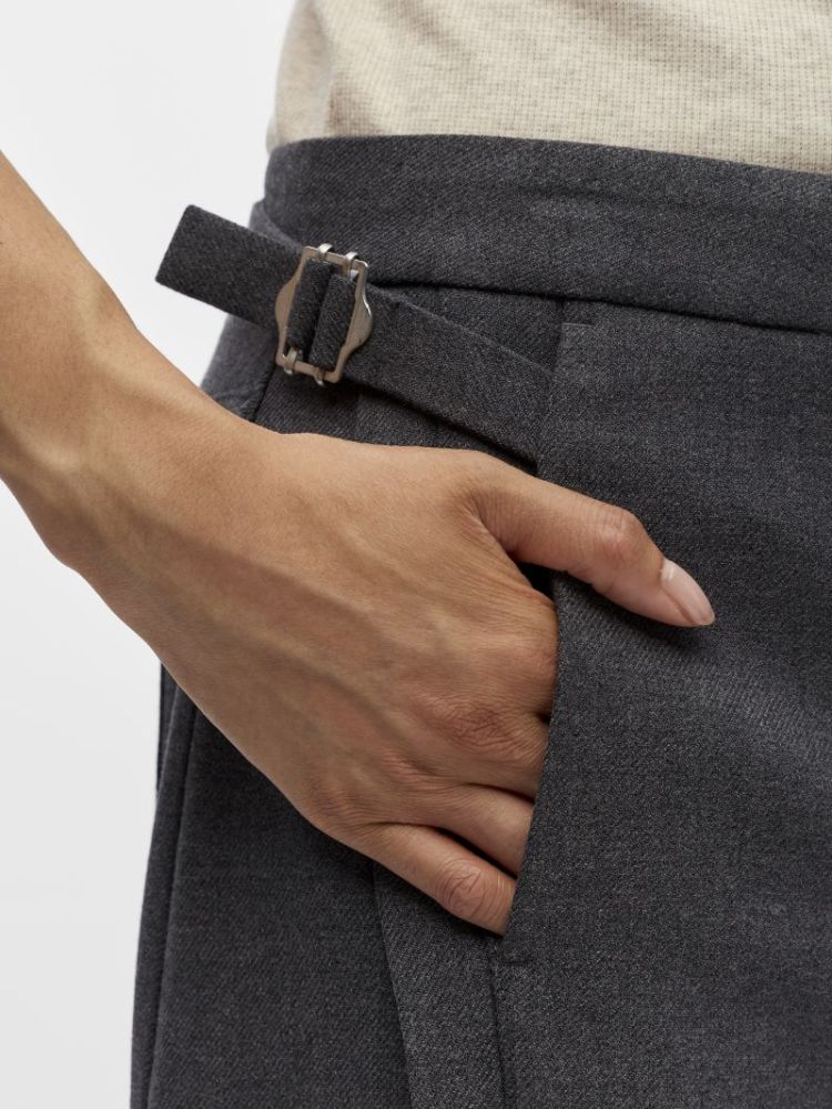 OBJKAVIN MW BARREL PANTS DARK GREY MELAN