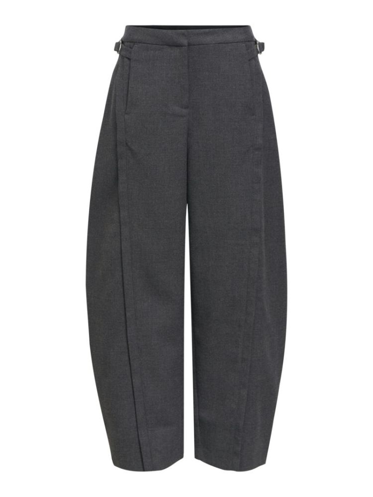 OBJKAVIN MW BARREL PANTS DARK GREY MELAN