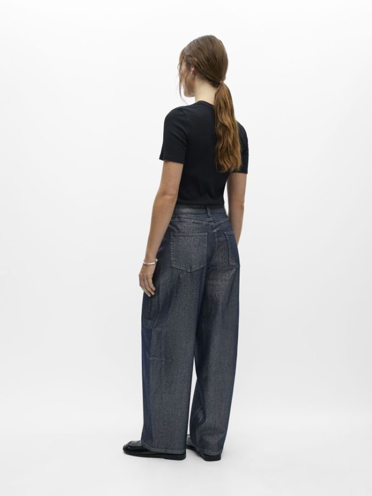 OBJMOJI GLITTER MW SUPER BARRE DARK BLUE DENIM