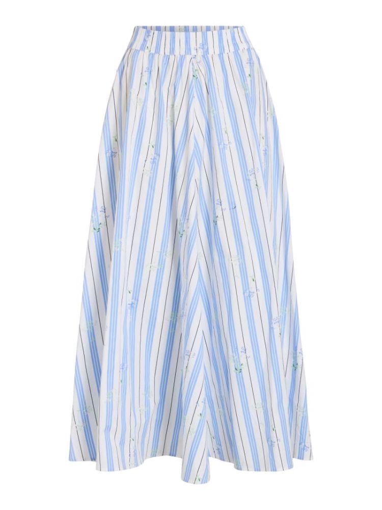 VIVALANCIA HW ANKLE SKIRT SNOW WHITE STRI