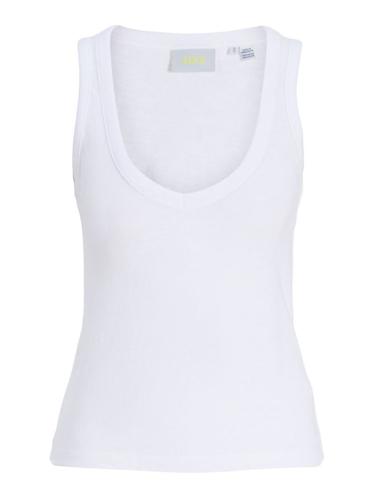 JXBREE SL VNECK TOP BRIGHT WHITE
