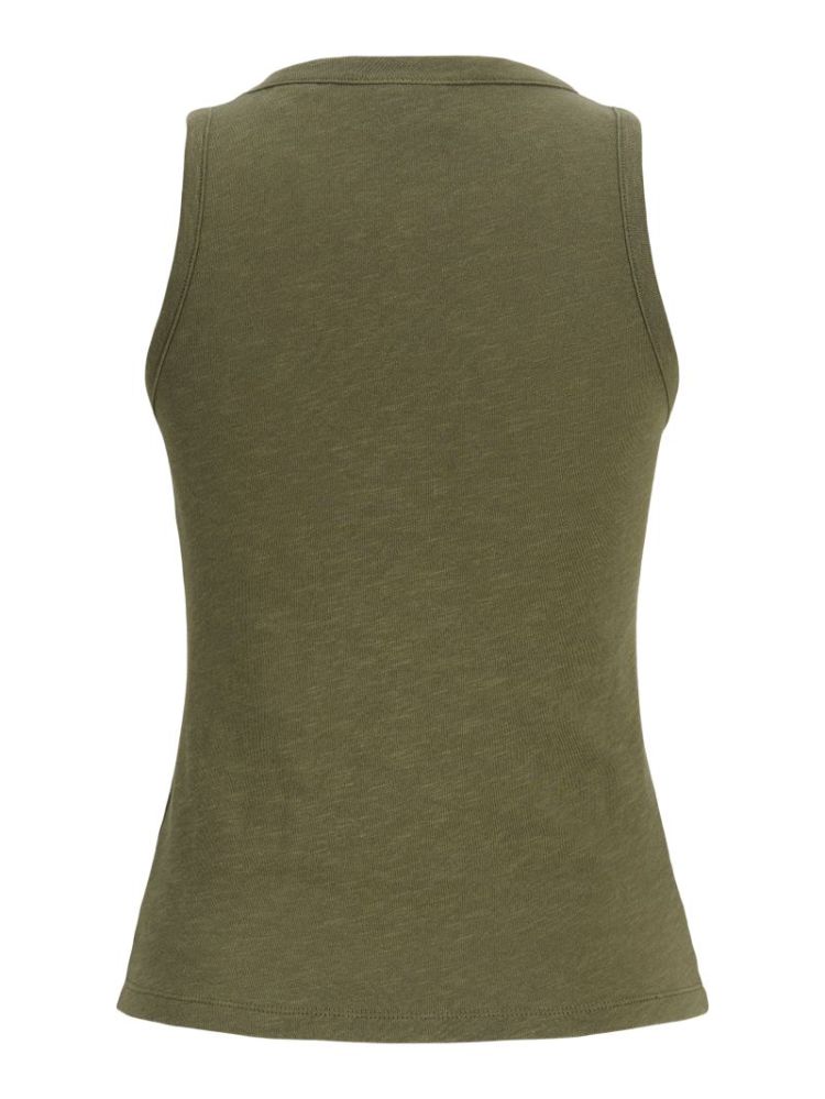 JXBREE SL VNECK TOP BURNT OLIVE  