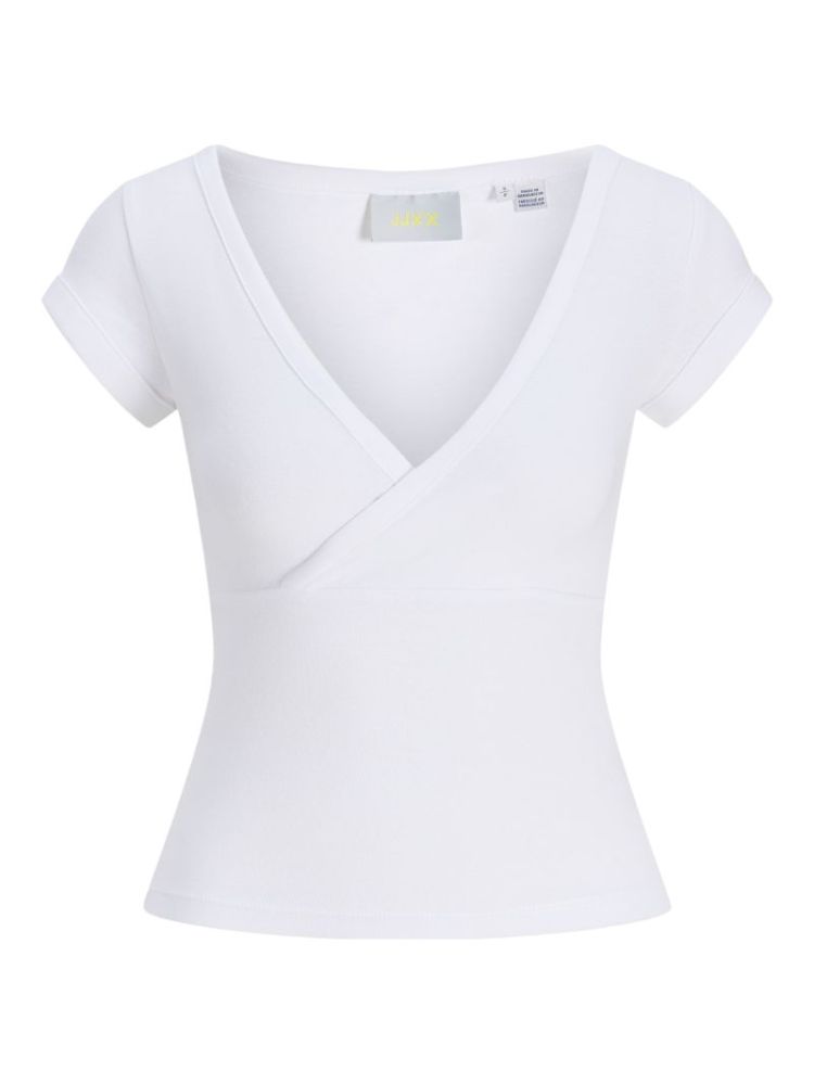 JXORA SS VNECK TOP BRIGHT WHITE