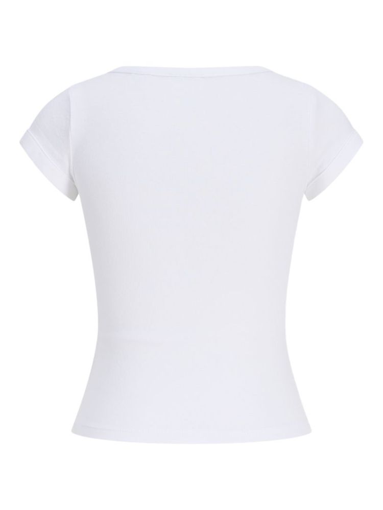 JXORA SS VNECK TOP BRIGHT WHITE