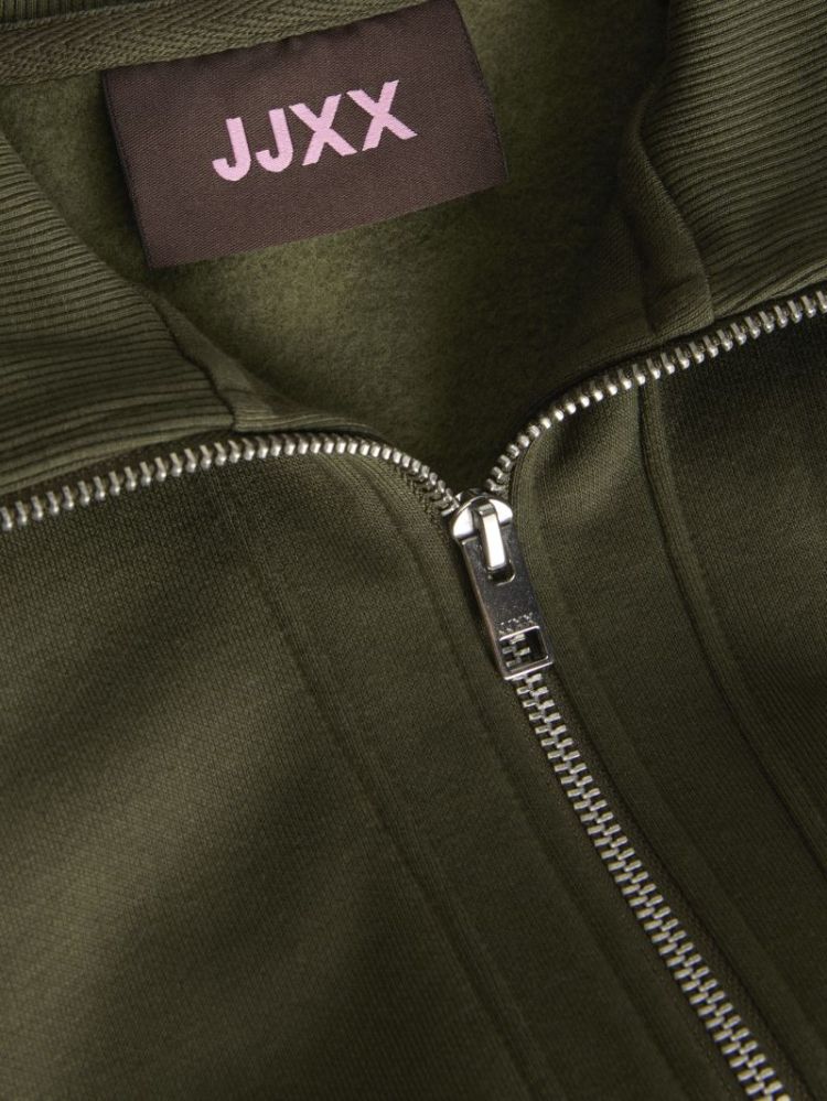 JXISLA HIGH NECK ZIP SWEAT OLIVE NIGHT