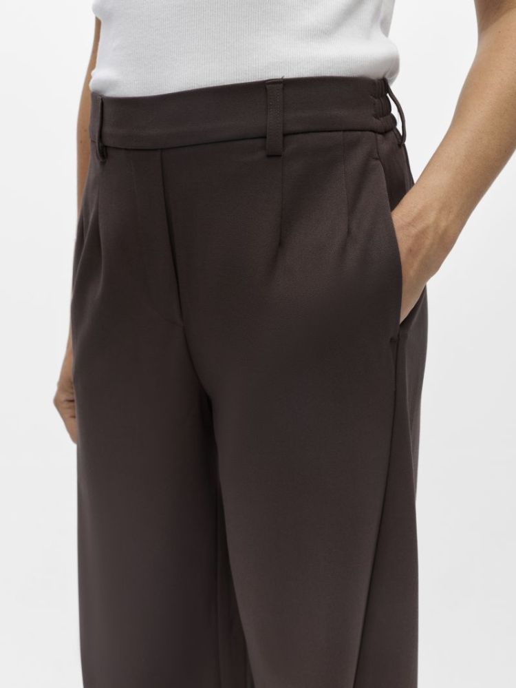 OBJLISA HW ANKLE BARREL PANT N brown  